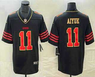 Men%27s San Francisco 49ers #11 Brandon Aiyuk White Gold Fashion Vapor Limited Stitched Jersey->philadelphia eagles->NFL Jersey